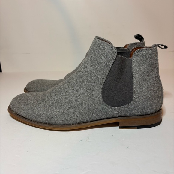 Polar Fox Barrett Gray Men's Chelsea Slip-on Mid-Top Wool Ankle Boots Sz 11 - Picture 3 of 11
